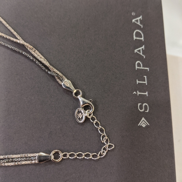 Silpada Chain Reaction Necklace Italian 925 NWT - Picture 4 of 5